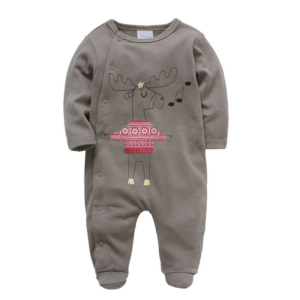 Pijamas con botones a presión para bebé, ropa de algodón para bebé de 0 a 12 meses, dibujos animados, 3 unidades