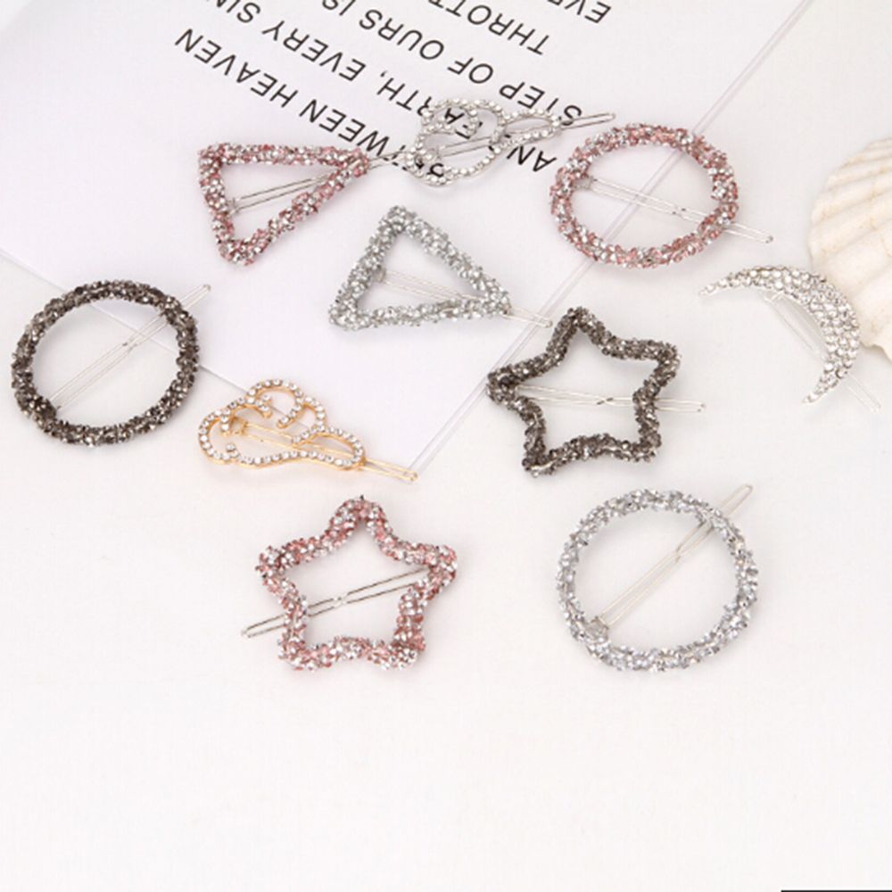 Korea Hollow Star Haar Clips voor Vrouwen Kristallen Steentjes Pentagram Haarspeld Vrouwen Bruids Haaraccessoires Hairgrip