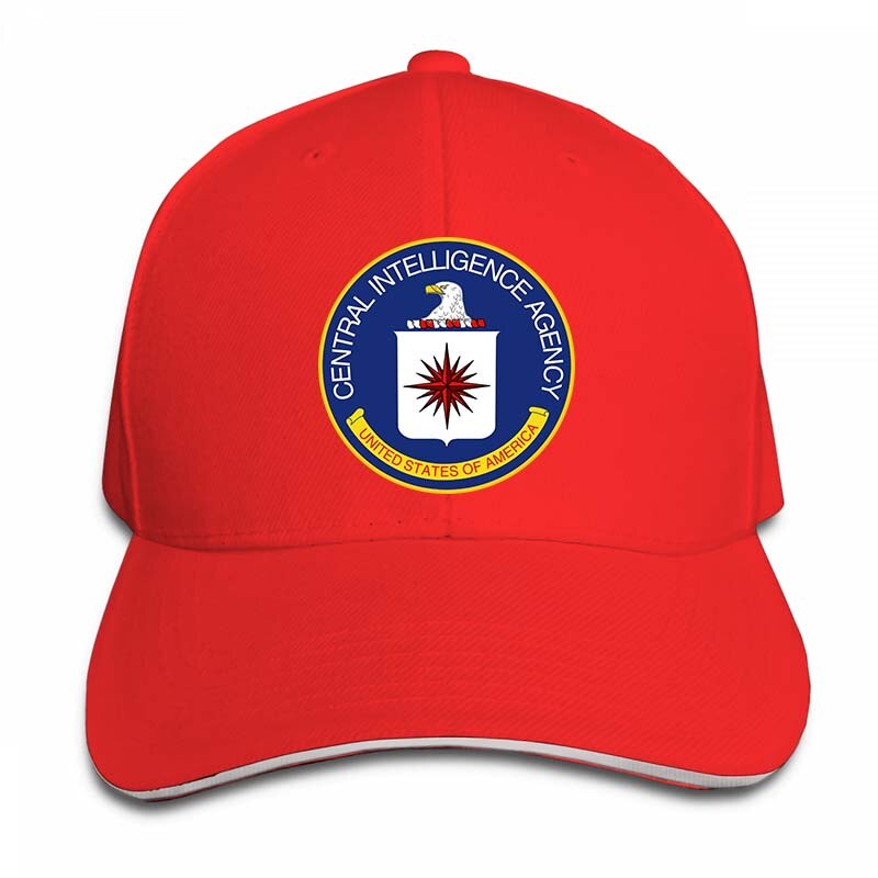 CIA Central Intelligence Agency USA Baseball cap men women Trucker Hats adjustable cap: 2-Red