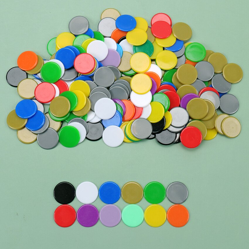 100 stk brætspil legetøj plastik poker chips casino bingo markører familie klub karneval bingo spil tilbehør