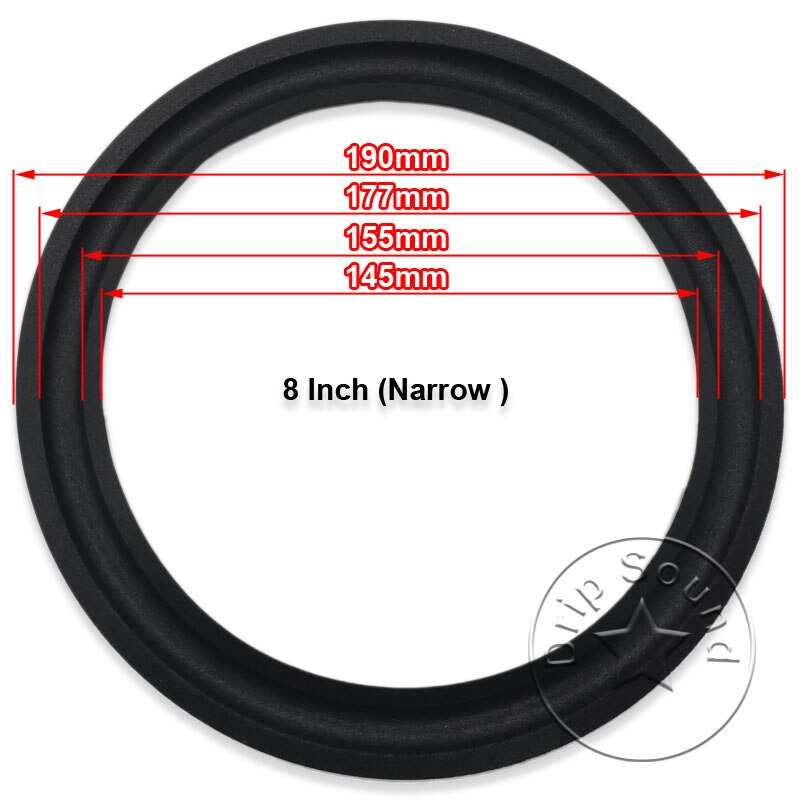 Piezas de repuesto para altavoz, piezas de repuesto para reparación de Subwoofer de graves con borde de espuma de 6,5 &quot;/7,5&quot;/8 &quot;pulgadas, 2 uds.: 8 Inch (narrow  )