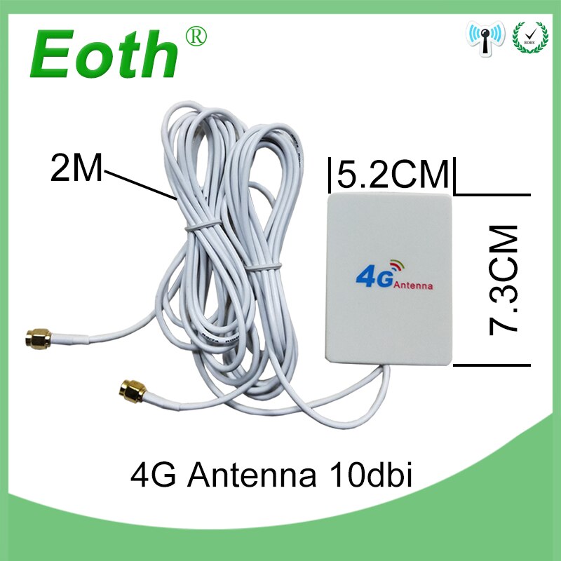 Eoth 3G 4G lte antenna 10dbi SMA Male Connector Plug antenne router external repeater wireless modem antene