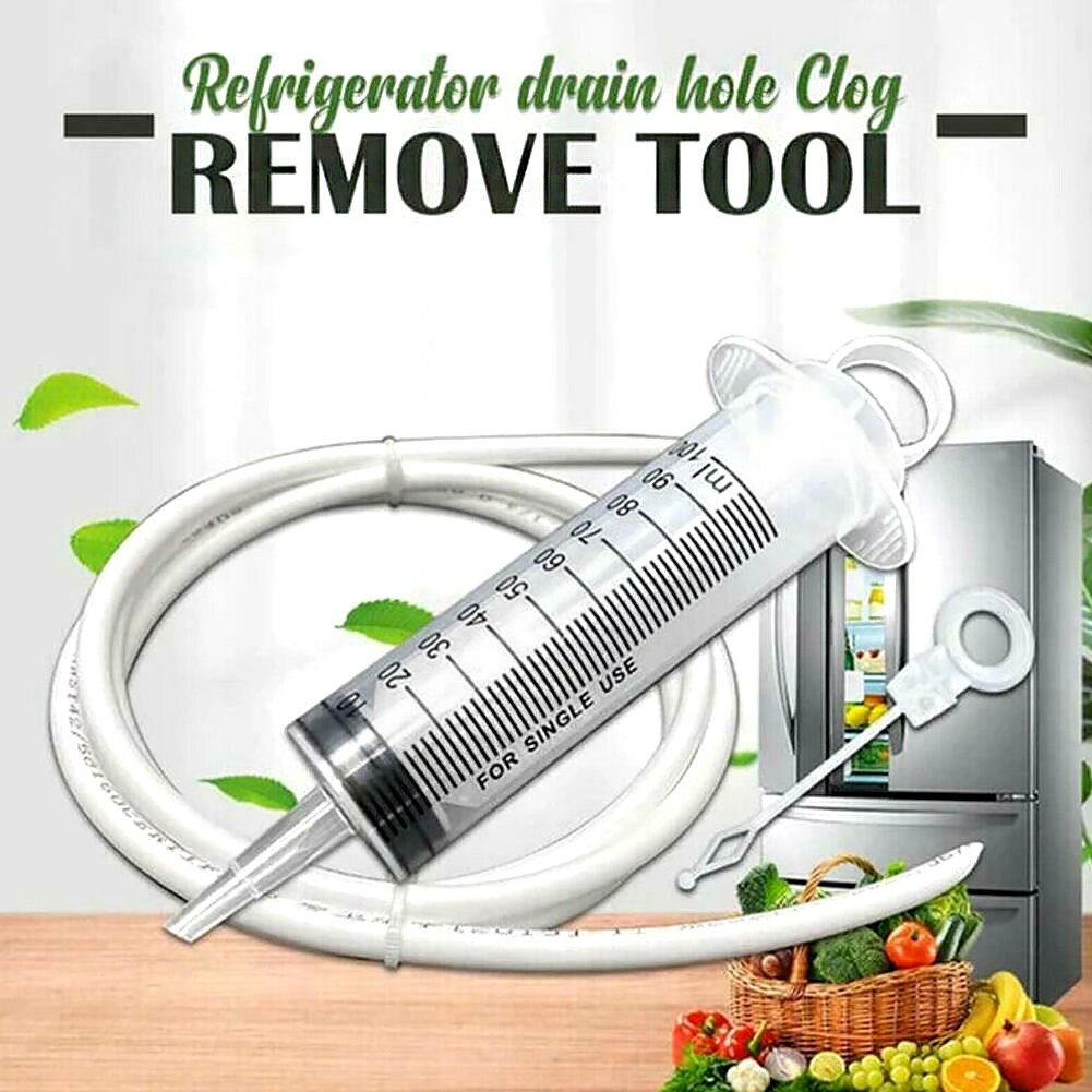 Universal Rubber Drain Hole Clog Remover Portable Fridge Cleaning Tool Kit Cleaner Sticks Home Refrigerator Dredge Reusable