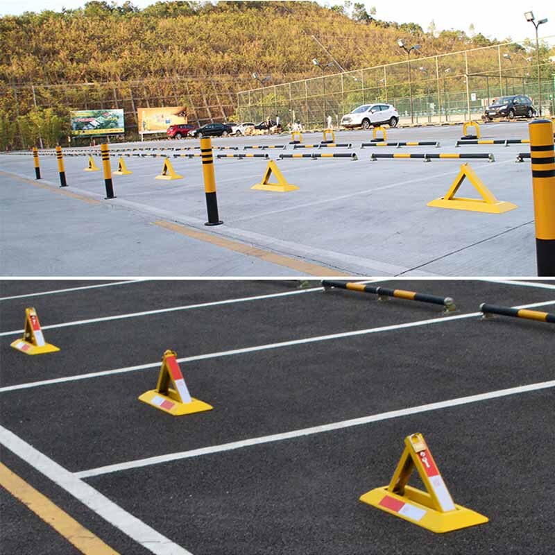 Thick double lock triangle ground lock parking lock parking pile parking column garage lock car lock parking lock special lock