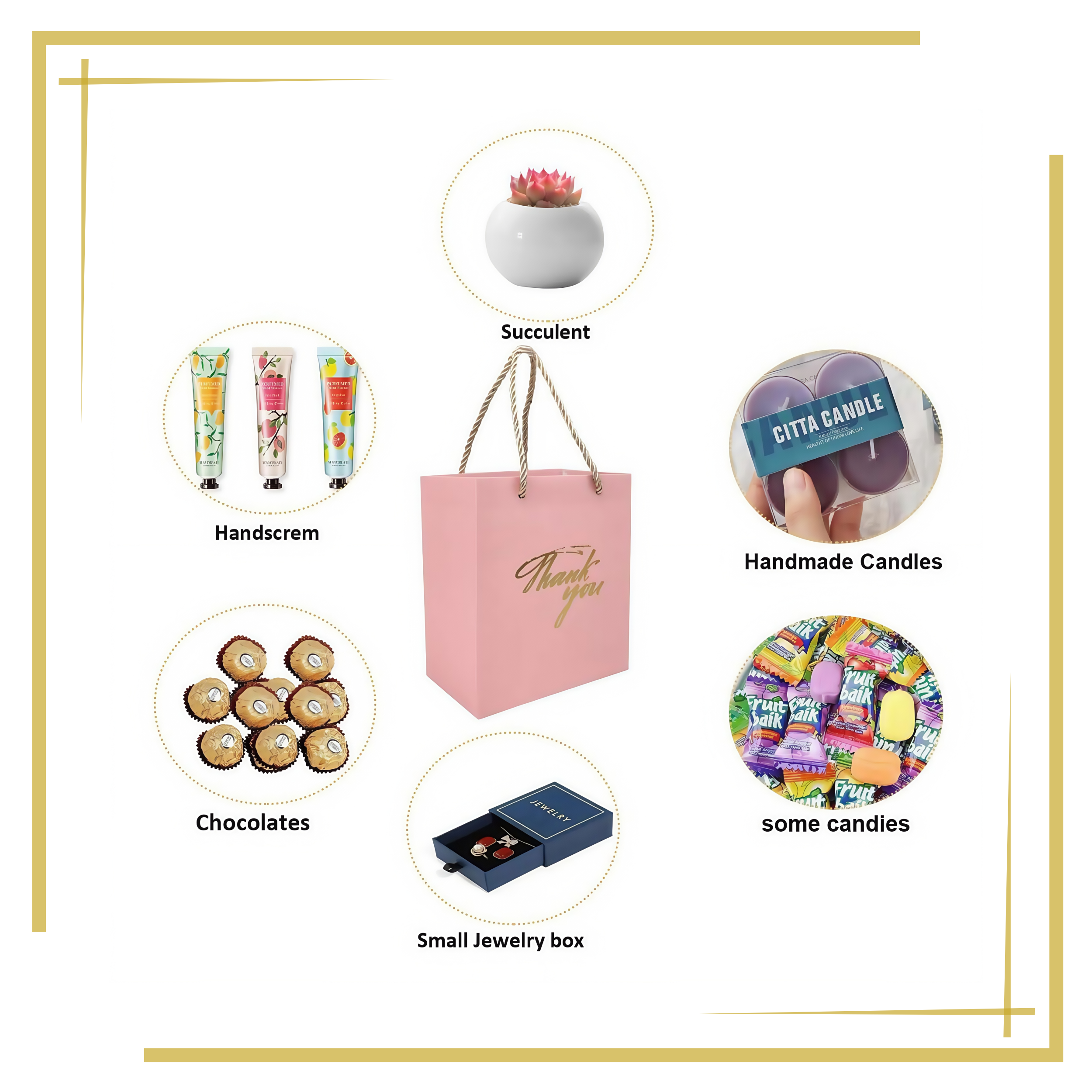 20-50 Pack Huwelijkscadeauzakjes Kleine Dank U Cadeauzakjes met Handvatten Mini Cadeau Papieren Zakken Bulk Babyshower Verjaardagsfeestje Gunsten