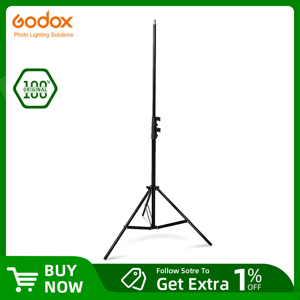 Foto statief Godox 304 200 cm stabiele Light Stand met 1/4 Schroef Hoofd voor Studio Photo Flash Verlichting