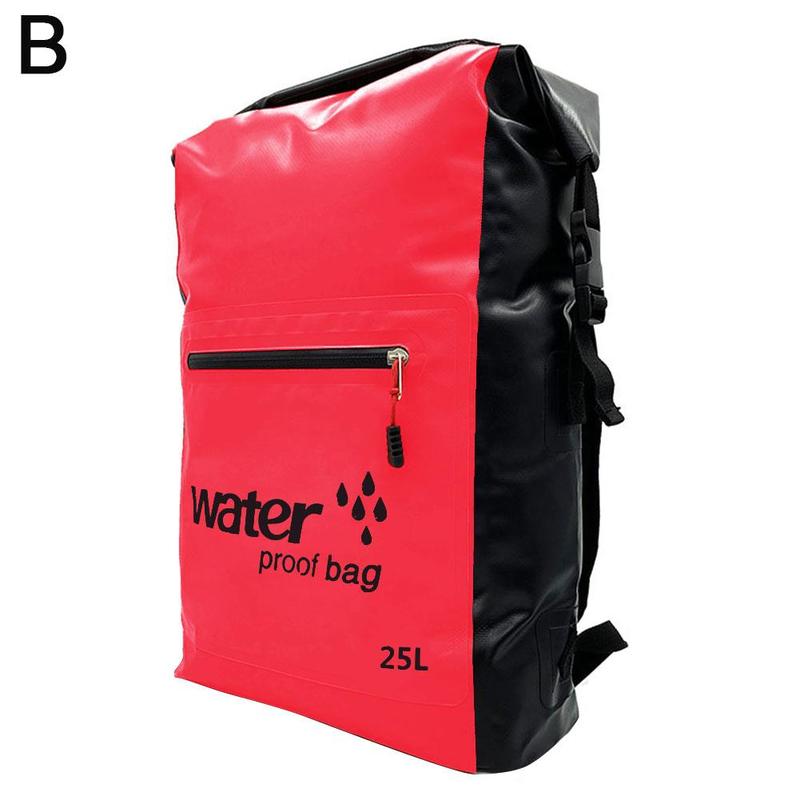 Bolsa de natación impermeable para exteriores, mochila de almacenamiento de 25L, para Rafting, canoa, kayak, río, 530g: B