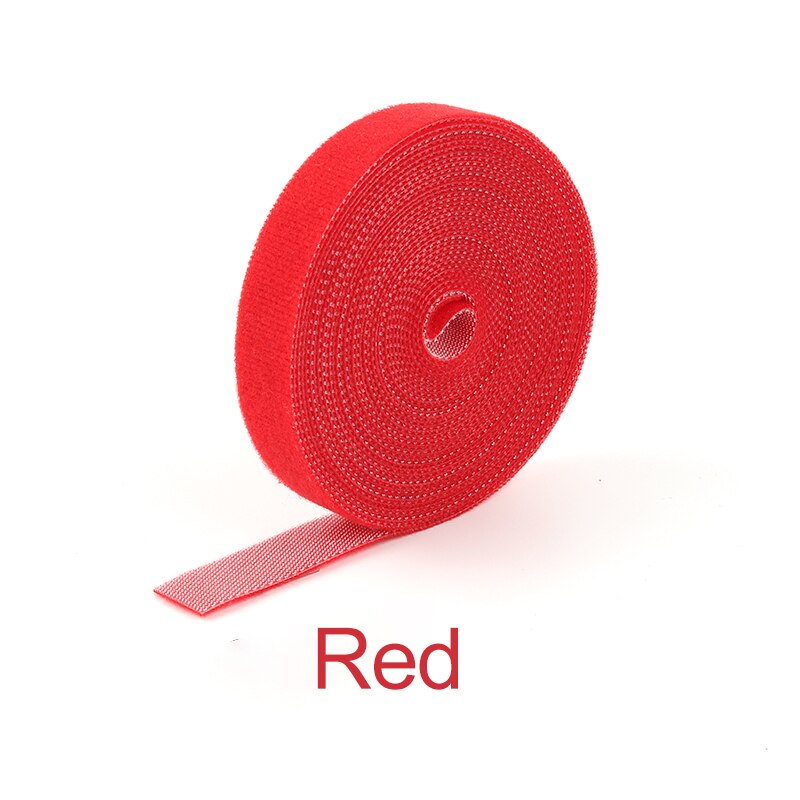 5M Freies Cut Nylon Mehrweg Kabelbinder Lagerung Kabel Computer Daten Kabel Power Kabelbinder Klett Verschluss Management Protector: 25mmx5m / Red