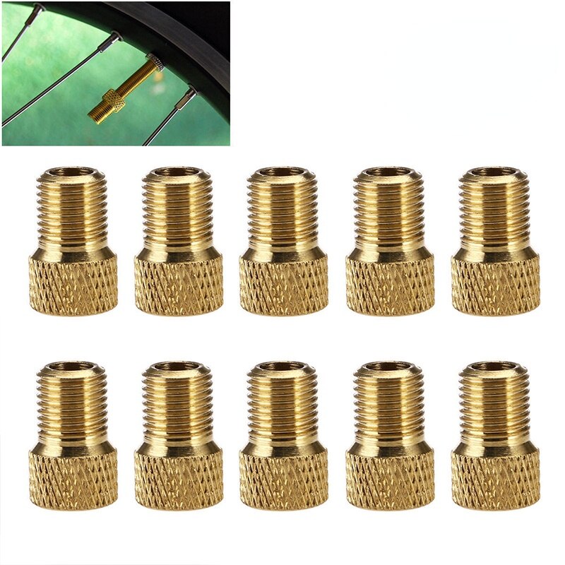 1/10 stk cykel ventil adapter hætte presta til schrader adapter fransk ventil cykel dyse inflator nippel mtb cykel tilbehør: 10 stk