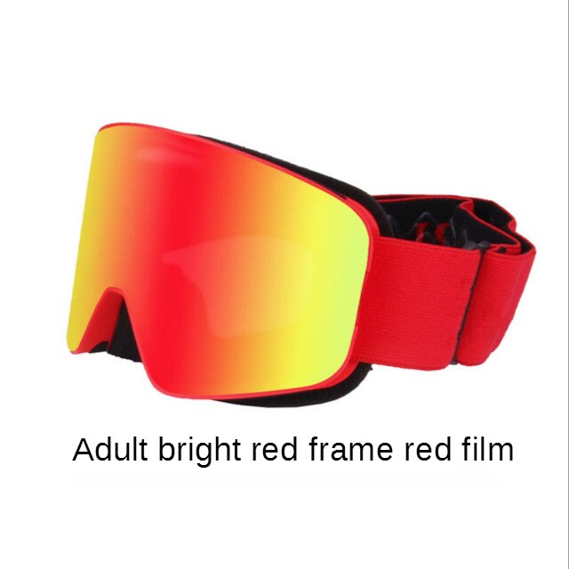 Lunettes de Snowboard à revêtement cylindrique pour adultes, lunettes de Ski Ka myopie, Double couche anti-brouillard, style Parent-enfant: aldult Ski goggles J