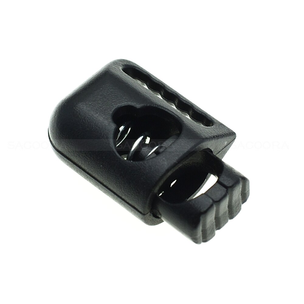 Plastic Cord Lock Stopper Toggle Cilp Black For Garment Accessories