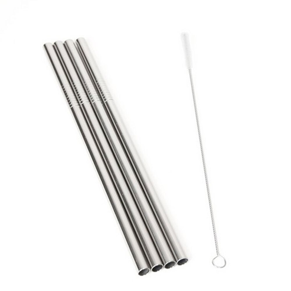 Stainless steel straw suction cup straight curved can be reused beautifully durable and non-toxic easy to clean coffee utensils