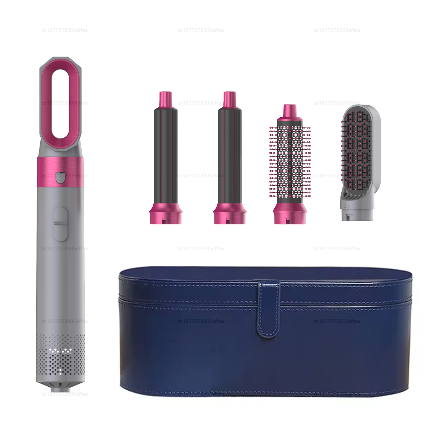 5 in 1 Hair Dryer Comb Set Curling Iron Hair Straightener Styling Tool Air wrap Hair Dryer Household: WHITE / AU