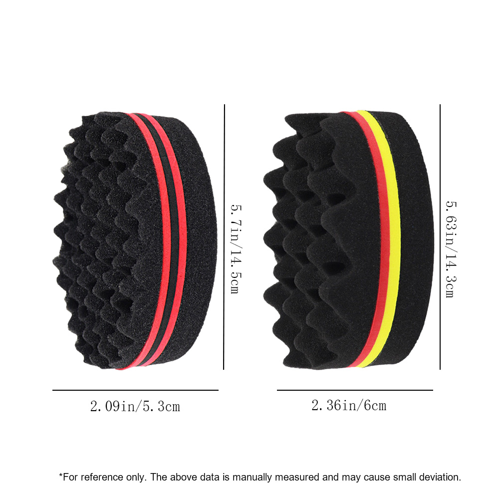 Spazzola per capelli ovale a doppio lato Magia intrecciare Spazzola in spugna Fori grandi Spazzola in spugna da barbiere intrecciare capelli afro arricciare venire strumenti per la cura dei capelli