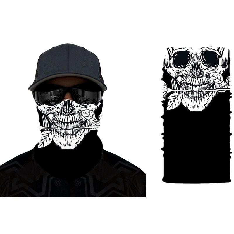 Szalik Komin Washable Reusable Skull Bandana Face Mask Outdoor Sports Skull Scarf Magic Seamless Mask Mouth Face Mask: MZ0122