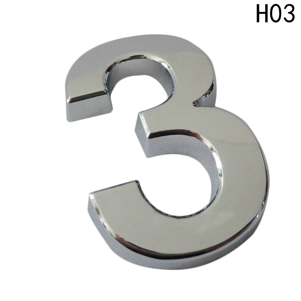 5cm husdør adresse nummer cifre nummerplade plaque skilt værelse gate badge mærkat med selvklæbende mærkat: 3