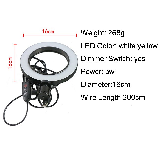 Studio Camera Ring Light Dimmable LED Phone Photo Video Light Annular Lamp With Tripods Selfie Stick Ring Fill Light For Camera