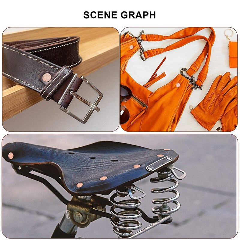 100 zestawów nity miedziane i zadziory podkładki skórzane miedziane gnida mocujący robić portfeli obroże skórzane DIY zapasy rzemieślnicze