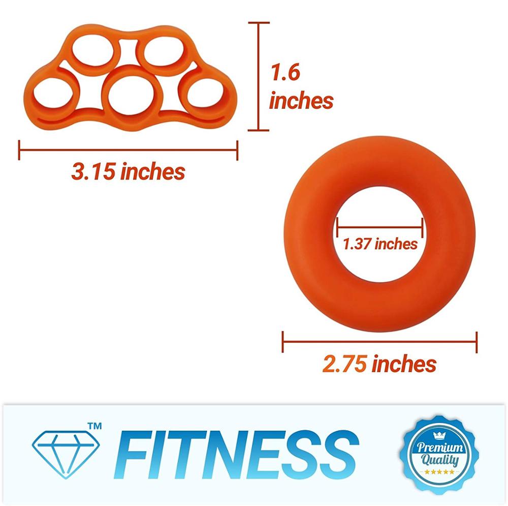 2pcs/set Finger Stretcher Silicone Hand Grip Strengthener Finger Resistance Bands Hand Extensor Exercise Strength Trainer Set