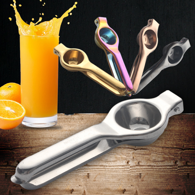 Rustfrit stål hånd orange citron frugt presse presser manuel juicer maskine husstand citron klip multifunktionelt værktøj 1pc