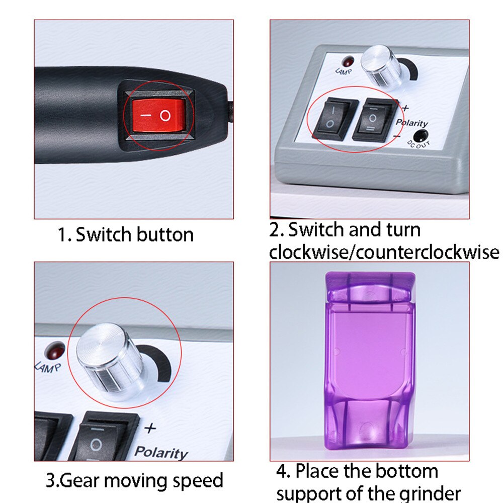 Electric Nail Drill Gel Nail Drill Acrylic Drill Mini Nail Electric File Nail Art Drill Strong Art Nails Manicure Nail Machine