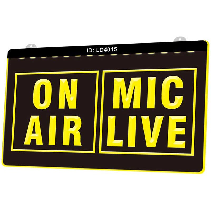LD4015 sur Air Mic Live panneau lumineux à LED de gravure 3D plusieurs couleurs libre au détail