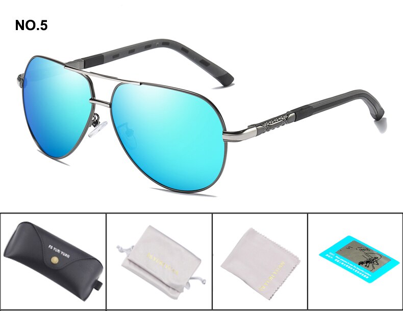 Fs yuri yuan classic pilot heren gepolariseerde viszonnebril top outdoor sport zonnebril wandelen hd drive bril 8725: C5 blauw
