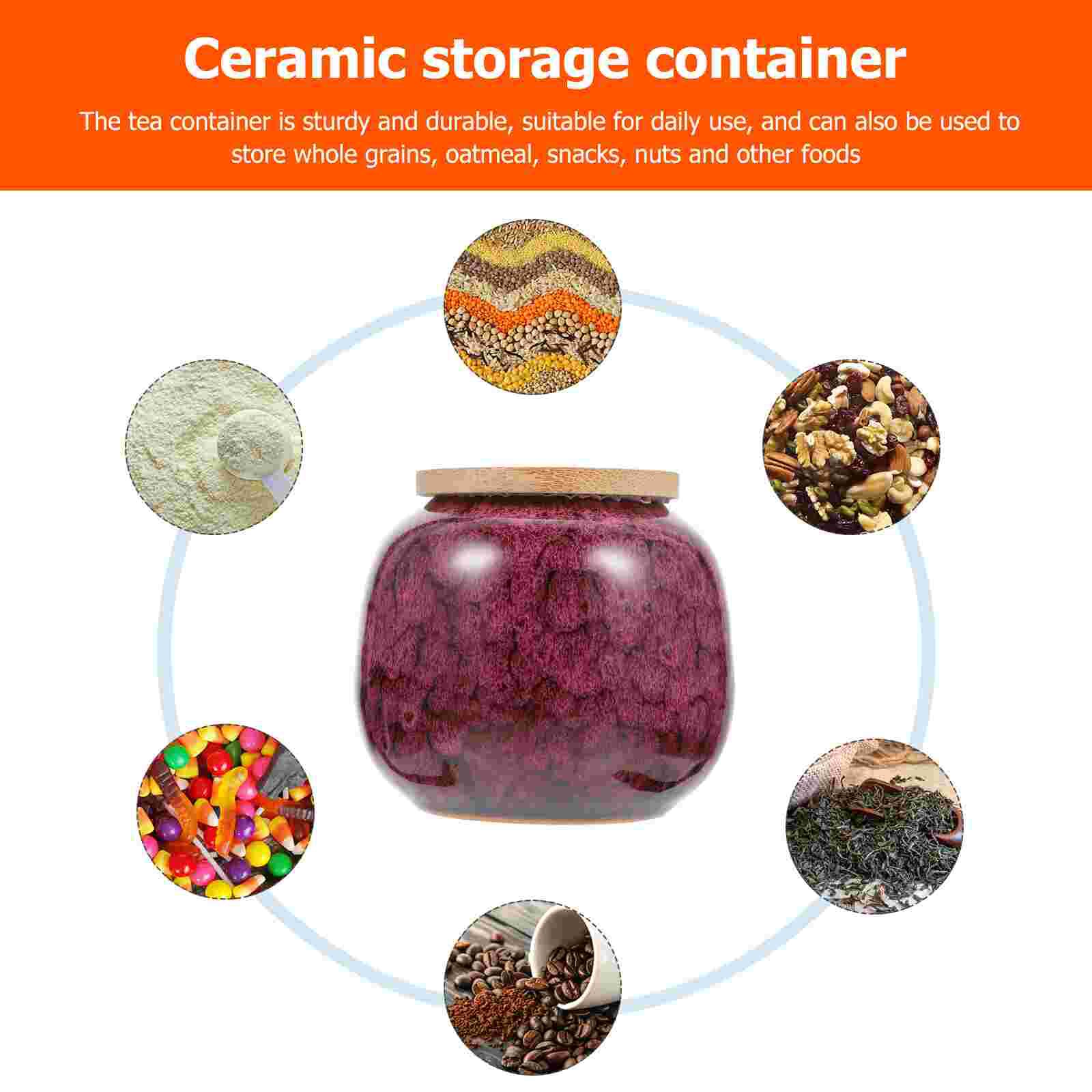 Ceramic Tea Jar Storage Tank Tea Sealed Jar Tea Leaves Organizer for Home Use