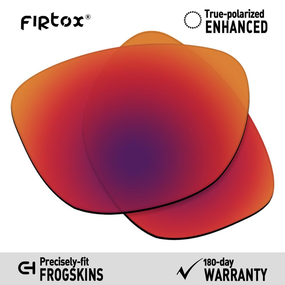 Firtox true  uv400 polariserade linser ersättning för-oakley frogskins  oo9013 solglasögon (endast kompatibel lins) - flera färger: Lila röd