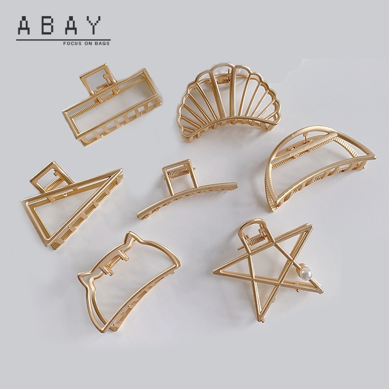 Frauen Fünfzackigen Stern Haar Klaue Neue Gold Vielseitig Temperament retro Zarten Kühlen Wind Haarnadel Mädchen Trend