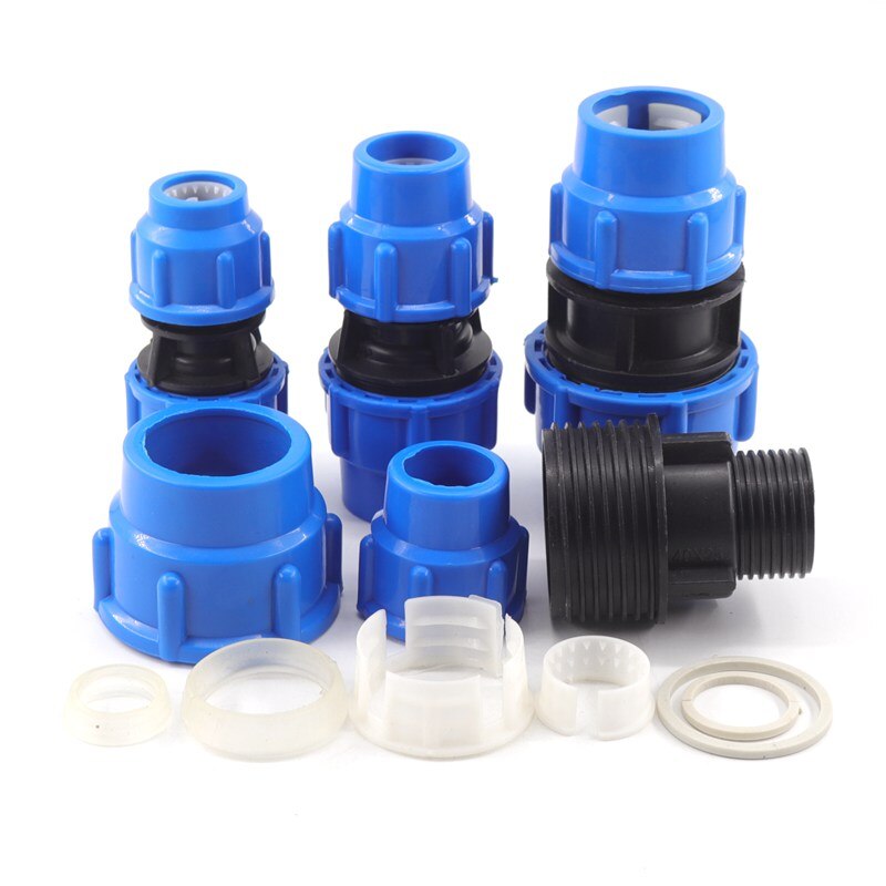 1pc 20-63mm PE Reducing Quick Connector Garden Watering Irrigation System Agricultural Plastic Water Pipe Direct Joint Fittings