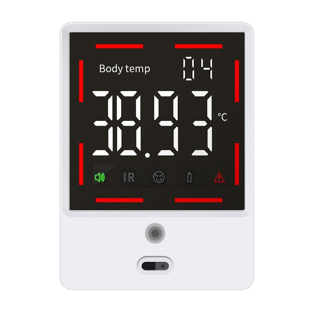 Wall Mounted Forehead Infrared Thermometer Digital Contactless LCD Automatic Induction Thermometer Body Temperature Measurement