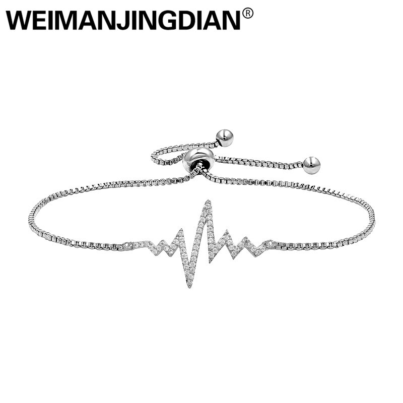 WEIMANJINGDIAN nouveauté vague électrique zircon cubique Bracelet Bolo en plaqué or/argent