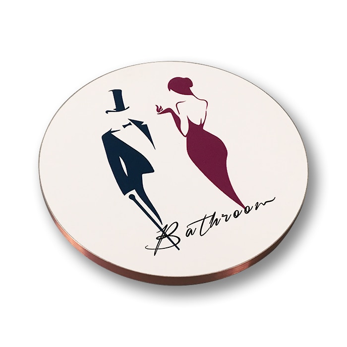 Signage Suppliers Custom Letters Icon Printing Door Sign Plate Holder Wall Mount Signboard Toilet door