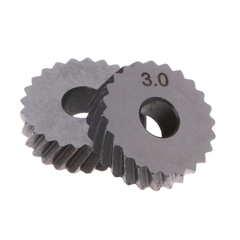 2pcs Diagonal Linear Knurl Wheels Knurling Knurler Tool 1.0/1.2/1.8/3.0mm Pitch