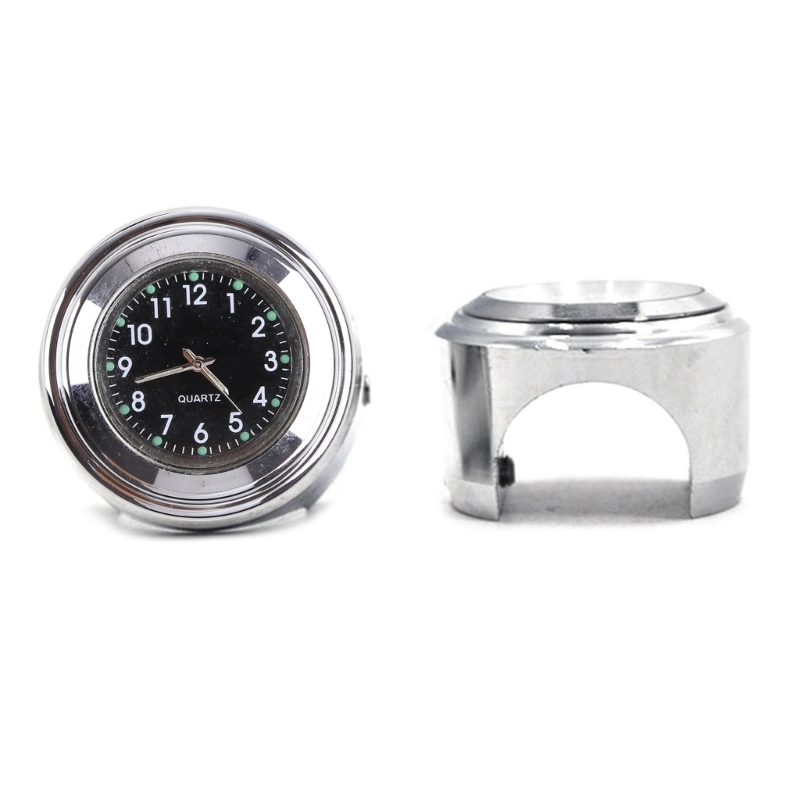 Waterdichte Motorfiets Fiets Stuur Mount Klok Horloge Aluminium Wijzerplaat Klok