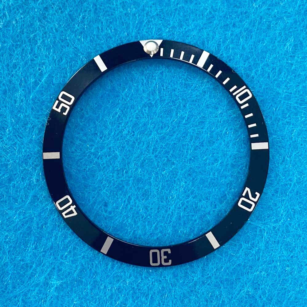 Watch Accessories Aluminum Watch Bezel 30.7mm- 37.5mm Watches Inserts Replacement Parts for Watchmaker: Black