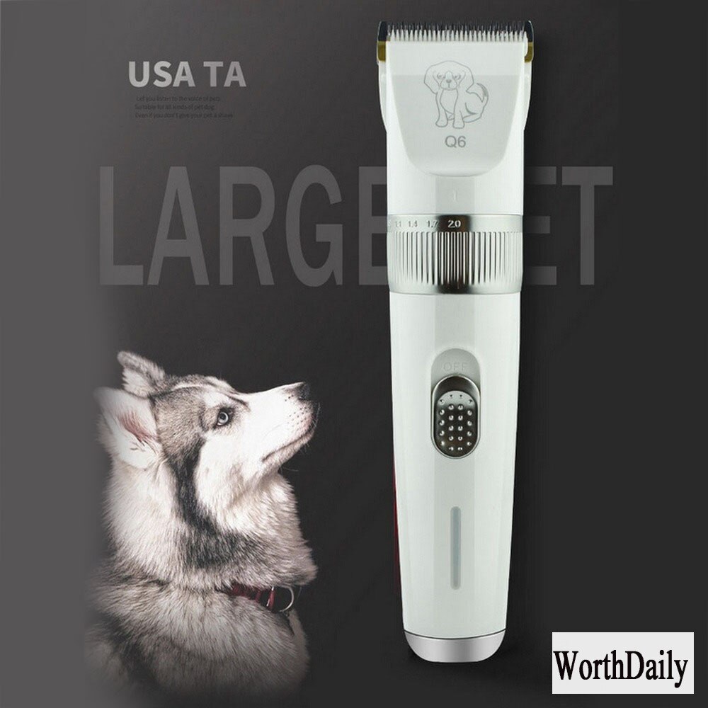 Kæledyr elektrisk klipper lithium batteri usb elektrisk barbermaskine hund barberingssæt abs materiale hvid farve genopladelig elektrisk fader