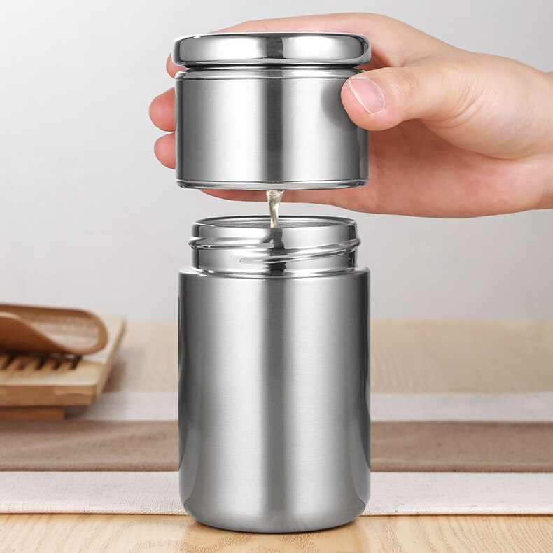 Thermos water Bottle Vacuum 304 Stainless Steel garrafa de agua Portable office travel teapot tea cup with built-in strainer