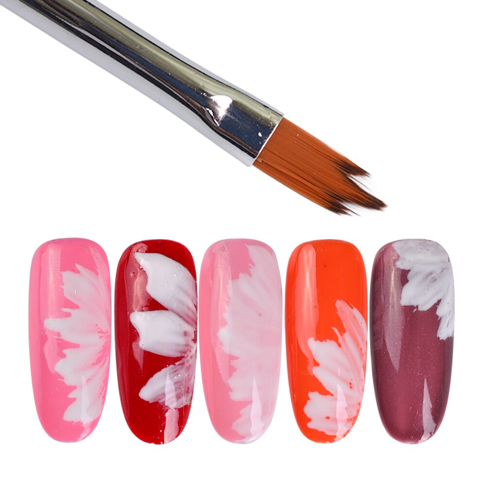 Stz 1 stk uv gel polish tegning maleri negle pensel 8 type moon smile gradient blomst børster manicure salon negle pen  #h001-008