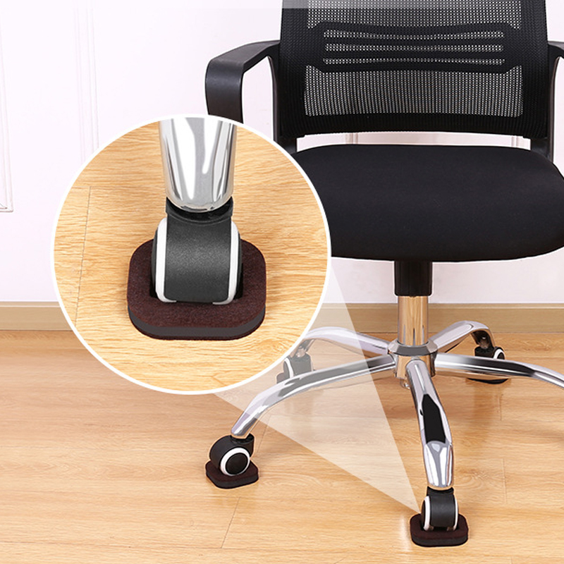 Tampon anti-vibration pour chaise de bureau, butée de roue, roulette de meubles, standard, protecteurs de sol en bois dur, pieds roulants, polymères anti-ald