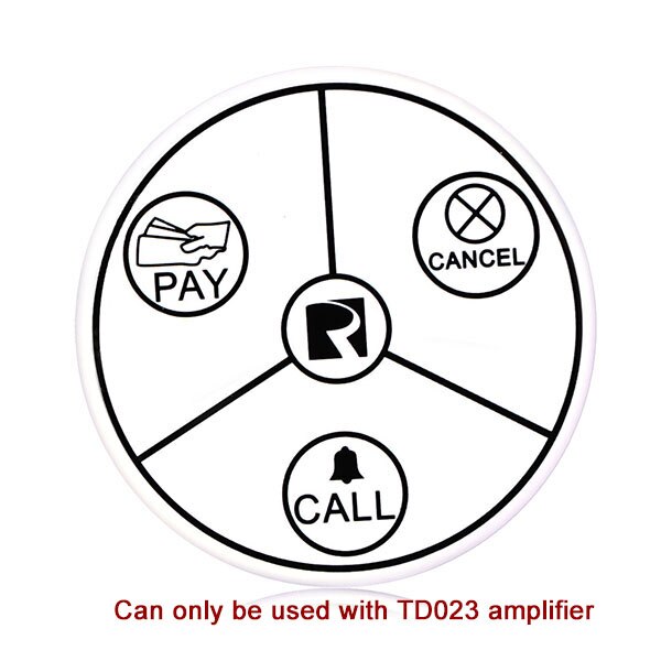Retekess Waiter Call System Wireless Self-Powered Waterproof Call Button and Signal Amplifier Converter for Cafe Restaurant: TD014 Call Button