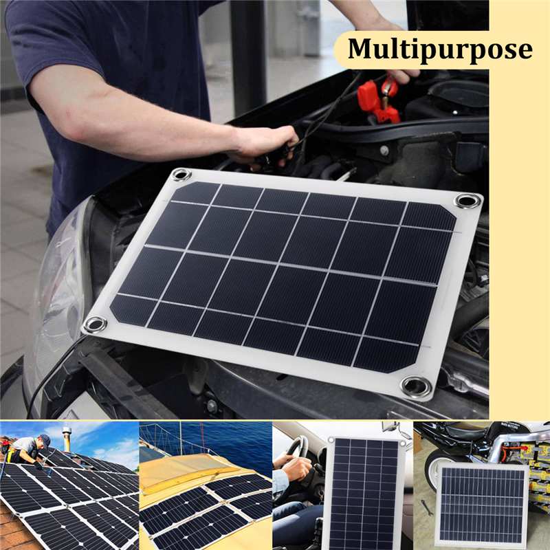 Zonnepanelen Super Zwart 25W Watt Monokristallijn Zonnepaneel 0A Solar Charger 18V + Dc Lijn Zon panel Solar Mobiele Power Bank