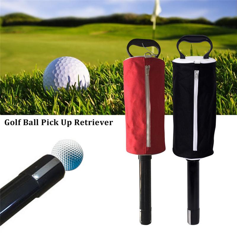 Golf ball pick up Black Zipper Retriever Shag Bag Hold Up To 70 Balls Easy To Pick Up The Ball ,Golf Ball Pick Up