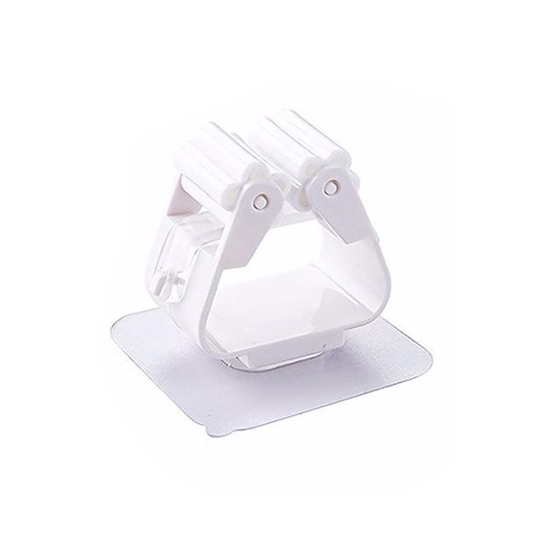 Zelfklevende Mop Haken Organizer Holder Bezem Hanger Thuis Opslag Rack Keuken Muur Deur Opknoping Pijp Haak Badkamer Accessoires: 1pc white