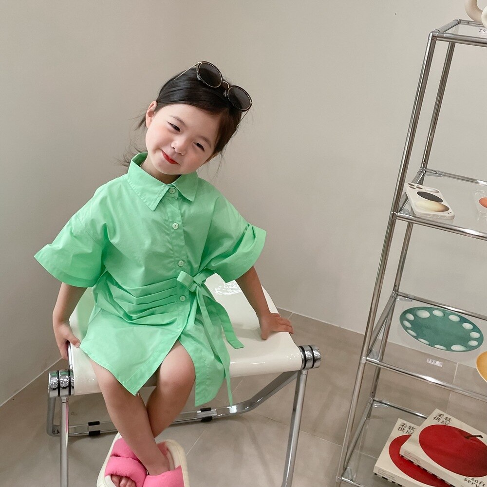 2022 Summer Girls Short Sleeve Dress