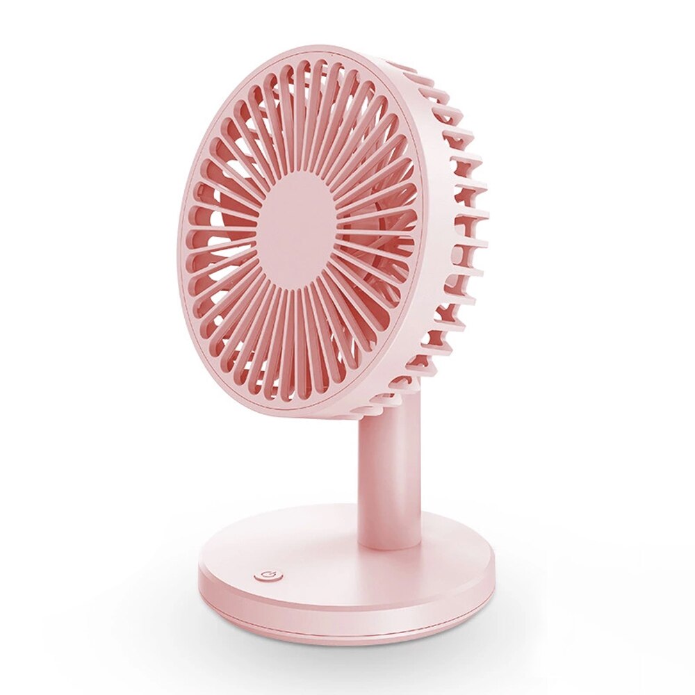 Usb uppladdningsbar skrivbordsfläkt bärbar ultratyst elektriska usb-fläktar tyst mini skrivbordsventilator fläkt för hemmet: Rosa