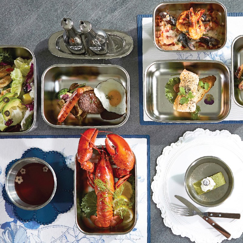 4 Size Leak-Proof Bento Box Stainless Steel Bento Lunch Box Portable Food Box for Students Freshness Preservation Lunch Box