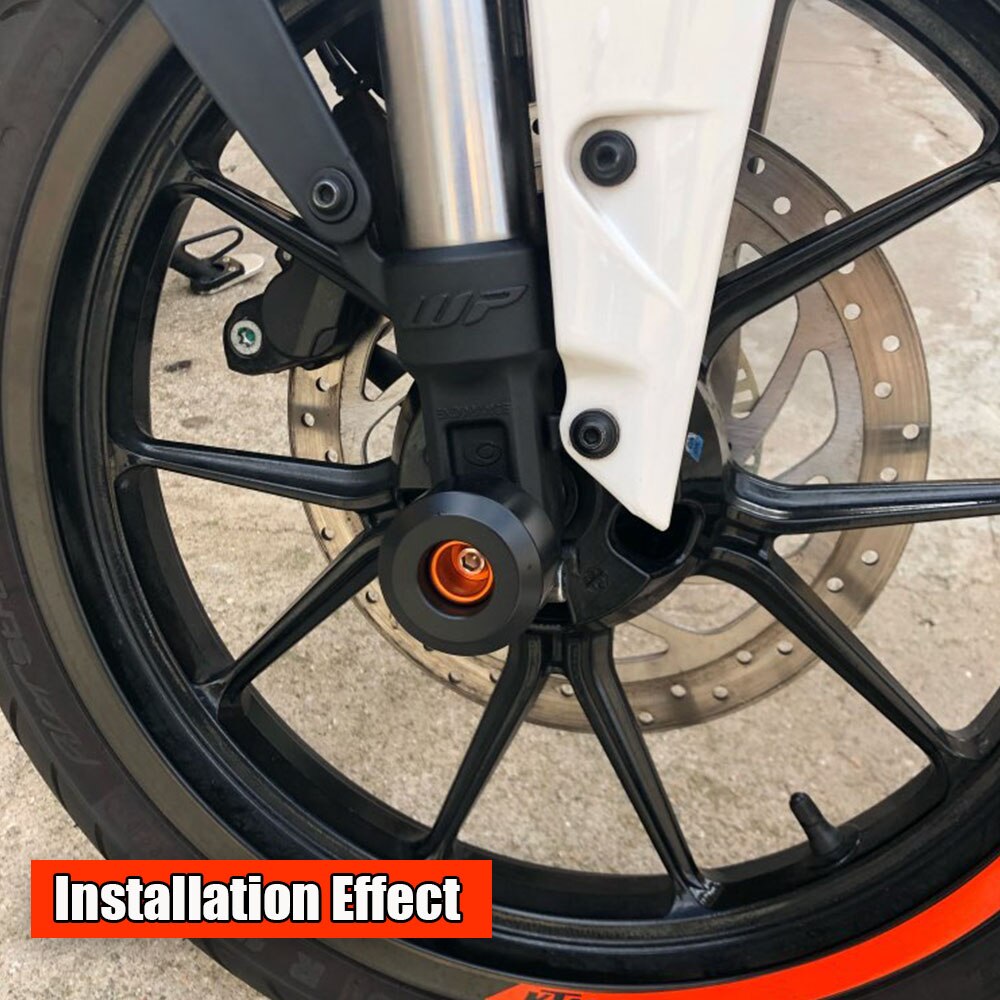 Protector de horquilla de rueda para motocicleta KTM RC 125, 200, 250, 390, accesorios para motocicleta, deslizadores delanteros y traseros de choque, almohadilla de tapa, piezas RC390 Duke390