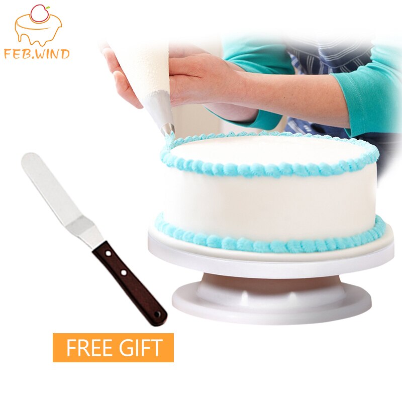 Plastic Cake Turntable Set Rotating Cake Decorating Turntable Stand DIY Cakes Rotator Revolving Cakes Decorating Tool 132